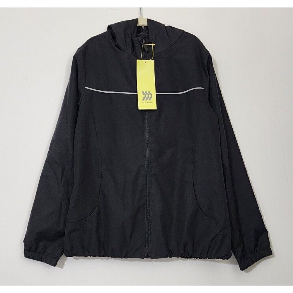 All In Motion‎ Girls  S, L  Black Light Weight Water Resistant Rain Jacket